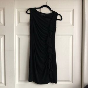 En Focus Black Dress with Ruffle